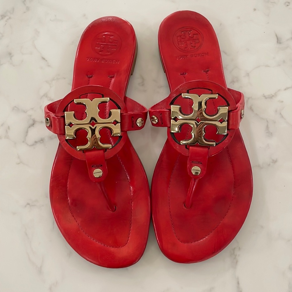 Tory Burch red Miller sandal sz 8